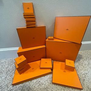 Lot of 18 Hermes Shopping Boxes
